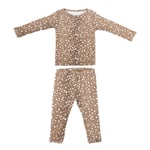 Recalled Copper Pearl tight-fitting pajamas - long-sleeves, fawn print