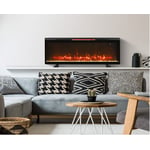 Recalled Style Selections 42-inch-wide Black Infrared Quartz Electric Fireplace