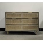 Recalled Rattan 6-Drawer Dresser - Front