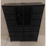 Recalled Romorgniz Fabric 12-Drawer Dresser in black (front)