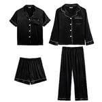 Recalled Black Satin Two-Piece Pajama Sets