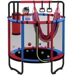 Recalled SEGMART Mini Trampoline with hammock, punching bag, hand ring and basketball board accessories (Model SOSTT051BR)