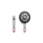 The recalled cranks have no space between the well with the woom logo and the pedal thread