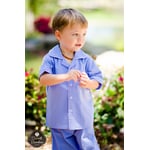 Sweet Bamboo light blue gingham childen’s pajama set