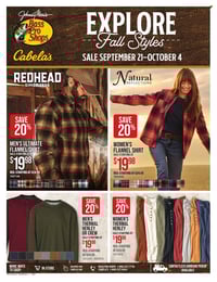 Cabela's + Bass Pro Shops Explore Fall Styles Sale