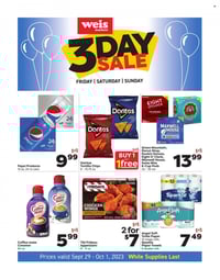 Weis Markets 3 Day Sale