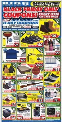 Big 5 Sporting Goods Ad - Black Friday Coupons