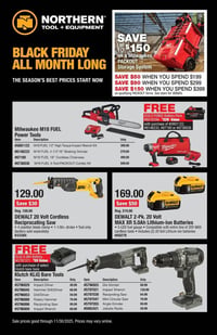 Northern Tool + Equipment Black Friday Ad