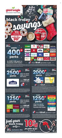 Giant Eagle Ad + Black Friday Savings