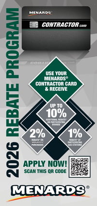 Menards Contractor Card 2026 Rebate Program
