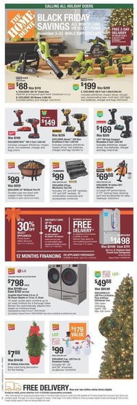 The Home Depot Black Friday Savings