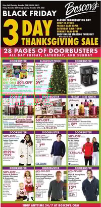 Boscov's Black Friday 3 Day Thanksgiving Sale