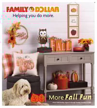 Family Dollar Fall Harvest Book