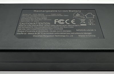 Rear View of Recalled The Blue Cactus Company Battery Pack