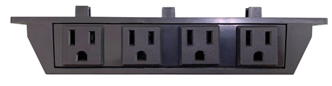 View of outlets in back of control box
