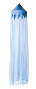 Blue pointed canopy top with blue mesh fabric