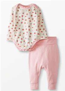 Recalled Hanna Andersson Baby Long Sleeve Wiggle Set in Petal Pink