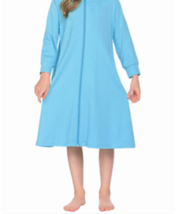 Recalled Ekouaer Store bathrobe with long sleeves, aqua blue