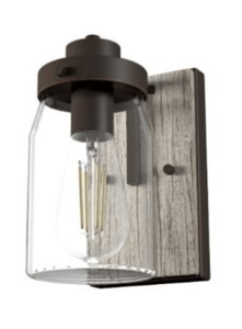 Recalled Hunter Fan 19143 Devon Park 1 Light Wall Sconce in Onyx Bengal