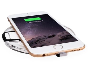 Recalled wireless phone charger with phone