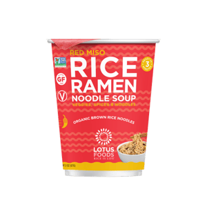 Recalled Lotus Foods red miso rice ramen noodle soup cup