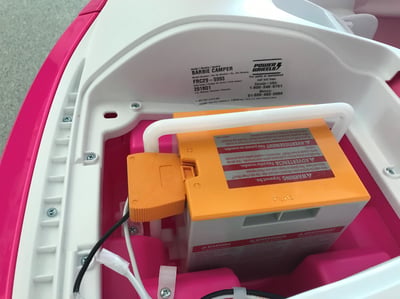 Location of label with model number under the hood