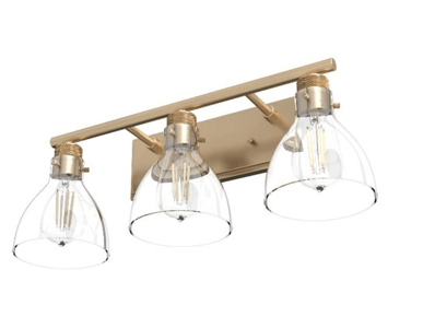Recalled Hunter Fan 19303 Van Nuys 3 Light Vanity in Alturas Gold