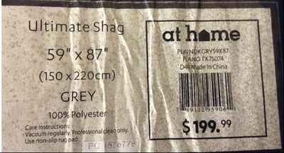 Ultimate Shag Rug Label
