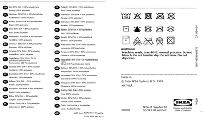 Front of recalled IKEA MATVRÅ Bib 2 Pack