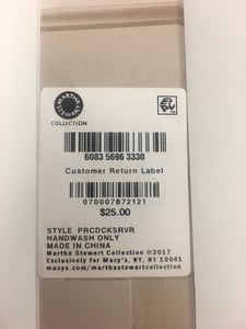 Martha Stewart Collection ® Whiteware Cake Knife and Server Label