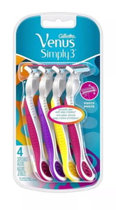 Venus Simply3 Disposable Razor – 4 count pack