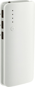 Front of recalled power bank that may have a company logo
