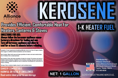 Recalled 1-K Kerosene Heater Fluid Portable Fuel Container (label)