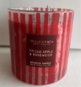 Recalled Taylor and Finch 6-Wick Scented Candles (Spiced Apple & Rosewood)