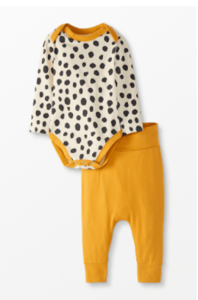 Recalled Hanna Andersson Baby Long Sleeve Wiggle Set in Golden Hour
