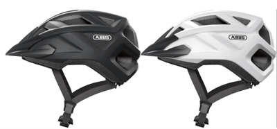 Recalled ABUS ACM (MountZ) helmet left side in velvet black and polar white colors