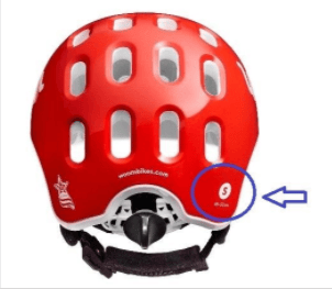 S appears on the back of the recalled helmet
