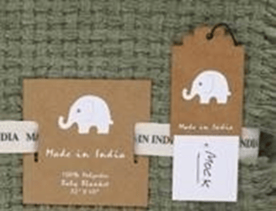 Hangtag on Recalled Baby Blanket