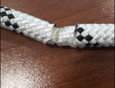 Recalled Rope with a deep cut in an AXIS 11 mm