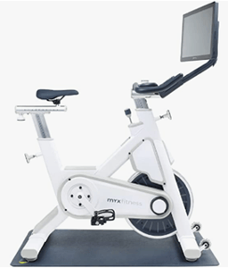 Recalled MYX Fitness exercise bike - white