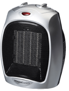 AmazonBasics 1500 Watt Ceramic Space Heater No. B074MX8VNR