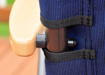 Lock nut that connects the arm rest to the chair