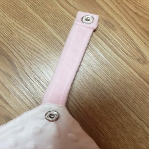 Recalled Swaddle Bee Loviebee security blanket - snap attachments