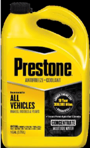 Recalled PRESTONE Concentrate Antifreeze