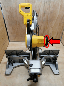 Recalled DeWALT Model DWS779 with date code