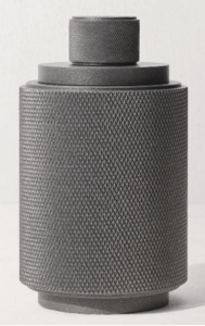 Recalled RH Lambeth knurled tabletop torch -slate finish