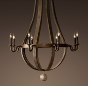 Recalled 8-Arm Wine Barrel Chandelier
