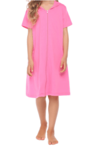 Recalled Ekouaer Store bathrobe with short sleeves, pink