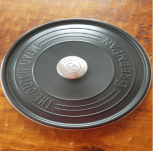 Lid of Recalled Double Greenpan SimmerLite Dutch Oven