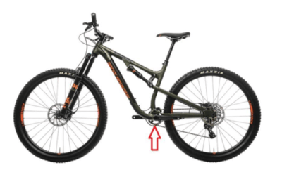 Location of serial number engraved on bottom bracket